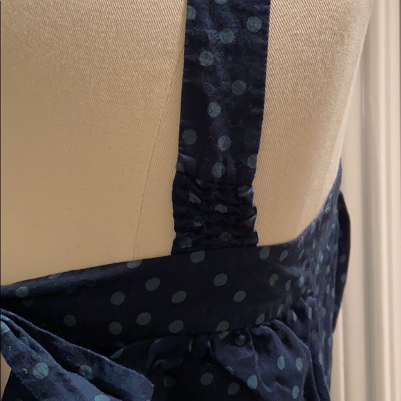 American Eagle Polka Dot Smock Tie Back Top - Picture 7 of 12